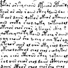 Seamless abstract text pattern. Ancient script background. Old manuscript texture