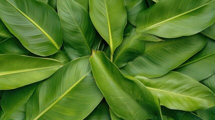 Lush Green Leaves Radial Pattern Texture