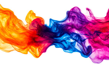 Colorful abstract smoke waves flowing together