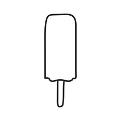 Line art of Ice Cream Cone Outline Illustration