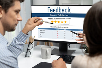 Customer feedback and review analysis by brisk computer software for corporate business