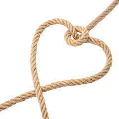 Obraz premium Heart Shaped Rope Knot Background