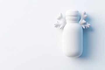 White Bottle with Deer Antlers