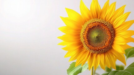 Obraz premium Vibrant Sunflower Against Soft Background with Golden Petals