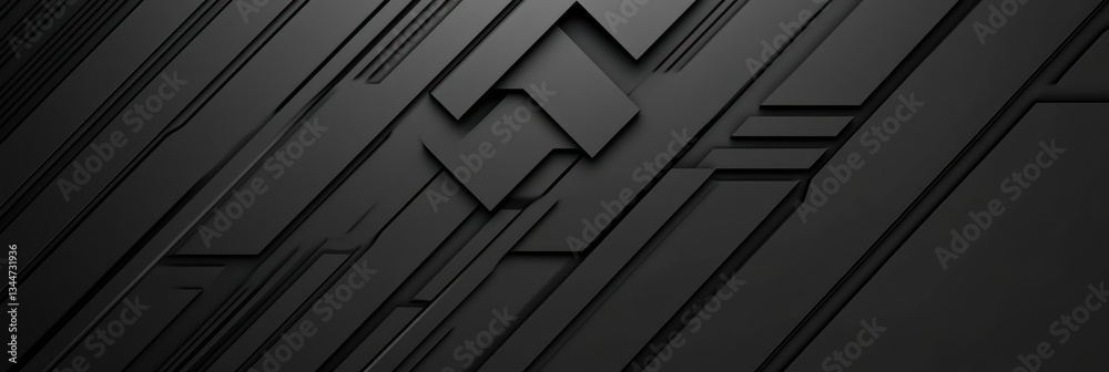 Poster modern abstract tech background featuring upward arrow design and geometric patterns