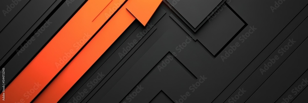 Poster abstract tech background featuring an upward arrow design in dynamic shapes and colors