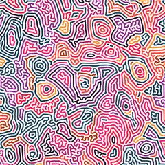 Fototapeta premium ABSTRACT COLORFUL CONTOUR LINES TURING PATTERN ROUGH DESIGN REACTION DIFFUSION BACKGROUND VECTOR GOOD FOR WALLPAPER, COVER,POSTER 