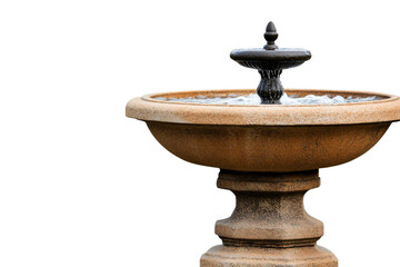 Elegant stone fountain with water flowing gently
