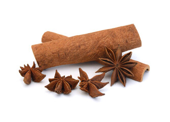 Cinnamon sticks and anise stars 