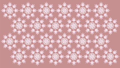 Motif sans couture fleur géométrique oriental vecteur blanc fond rose