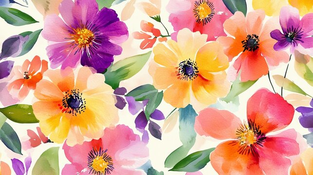 Colorful Wildflower Vector Collection,Botanical Design,Beautiful watercolor vector floral pattern design,wildflowers vector set,bundle,Set watercolor wild