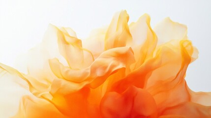 Layers of ethereal orange petals swirl and merge, creating a mesmerizing display of color and texture. This artistic composition captures the essence of fragile beauty and elegance
