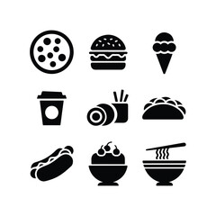 Food icon collection. Containing meal, restaurant, dishes and fruits icon. Vector illustration Food Delivery - thin line vector icon set. Pixel perfect. The set contains icons: Food Delivery, Catering