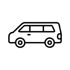 icon of a side view of a minivan