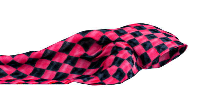 Colorful checkered fabric, transparent bg