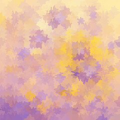 Dreamy polygonal splash with pastel yellow and purple hues blending seamlessly.