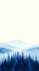 Obraz premium Blue Mountains with Misty Forest.