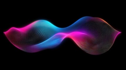 Colorful Waves with Fluid Motion and Smooth Curves in Abstract Digital Design