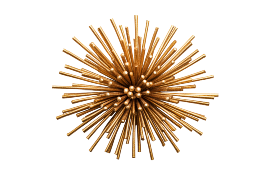 Gold starburst home decor sculpture