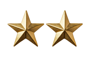 Gold stars on a clear background
