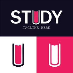 Study logo simple creative U letter minimalist design