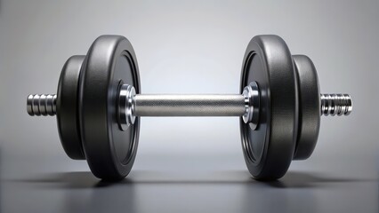 Naklejka premium Dumbbell on White Background