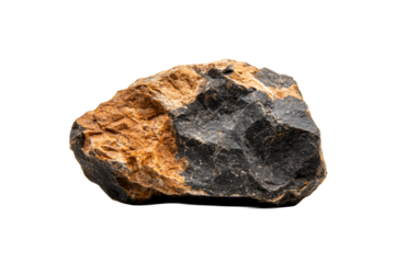 Natural rock with black and brown coloration