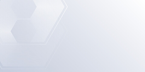 Design white background with gradient color and artistic dynamic lhexagon decoration abstract modern simple