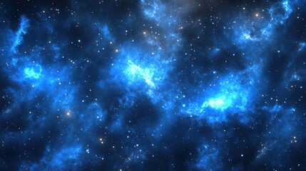 Obraz premium Stunning Nebula in Space with Vibrant Blue and Black Cosmic Background