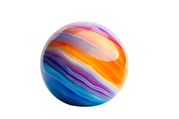 Colorful abstract spherical art piece