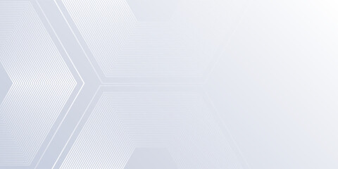 Design white background with gradient color and artistic dynamic lhexagon decoration abstract
