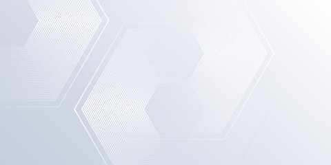 Design white background with gradient color and artistic dynamic lhexagon decoration abstract modern
