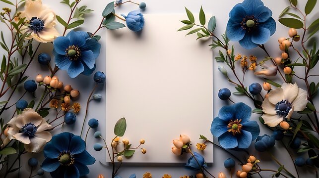 Classic wedding invitation a navy and gold theme blank space for custom typography