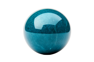 Blue decorative sphere with a glossy finish