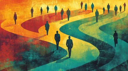 illustration of Professional promotion paths: Clear and accessible career paths that show how employees can move up within the company based on merit and skills