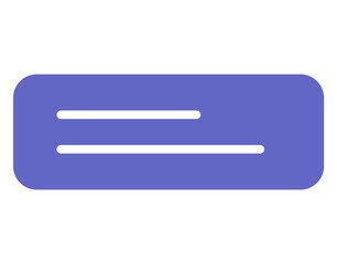 Rectangular box with two white horizontal lines representing a text input field. Ideal for interface design, usability, web forms, minimalism, data entry, UXUI, simplicity. Flat color icon