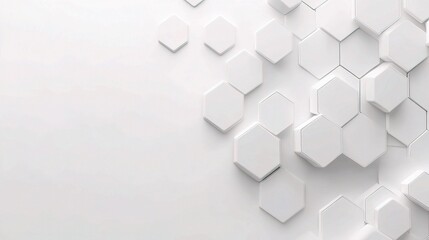 Soft Grey Background with Hexagon Pattern Banners for Design Use