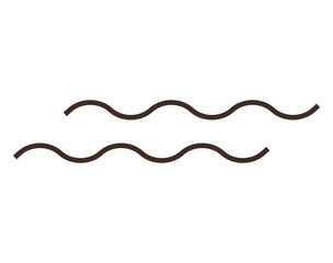 Two parallel wavy lines suggest fluidity, movement, or waves with clean, modern style. Ideal for art, nature, rhythm, motion simplicity minimalism abstract design. Flat color icon