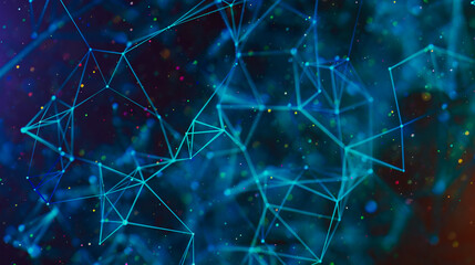 Sci-fi digital technology with line connect network and data graphic background.