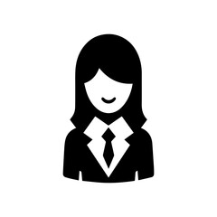women office worker vector icon.
