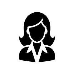 women office worker vector icon.