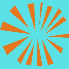 Comic background, retro sunburst background