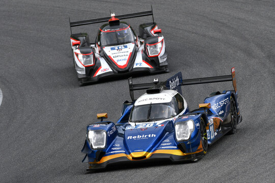 Scarperia, Italy - September 29th 2024: Oreca 07 Gibson of team IDEC SPORT drive by PINO-DE GERUS-VAN UITERT in action during 4h of Mugello.