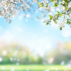 Fototapeta premium Beautiful Spring Background with Soft Blurred Nature Elements