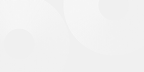 Modern white glowing geometric lines on gray background. Modern shiny blue circle simple