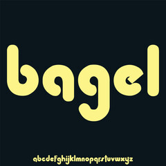 Modern sharp decorative sans serif alphabet display font vector illustration