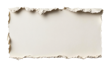 Beige crumpled paper with torn edges