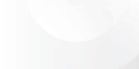 Modern white glowing geometric lines on gray background. Modern shiny blue circle abstract