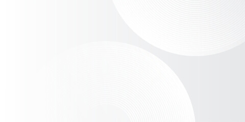 Modern white glowing geometric lines on gray background. Modern shiny blue circle abstract simple