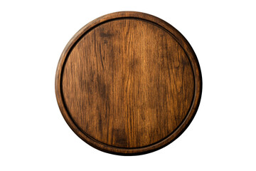 Wooden round tray for serving food or drinks